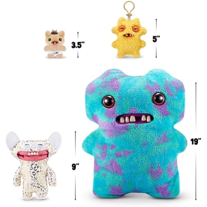 Fuggler Gold Fuggs by ZURU Funny Ugly Monster. Plush. Collectible. Toy (Grin Grin - Leopard Fleece with Gold foil Print) - Image 3